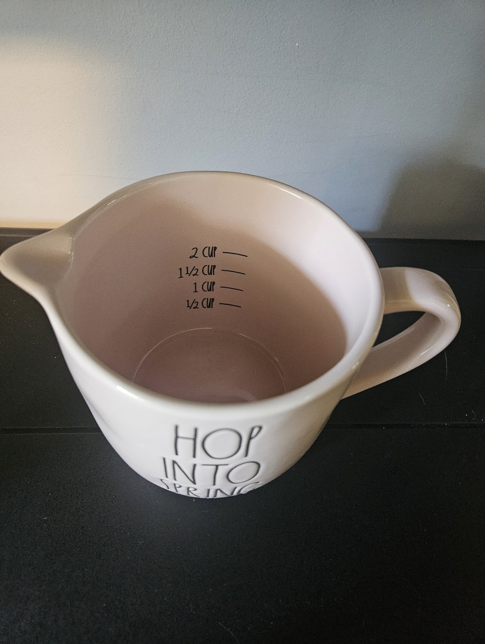 Cream Ceramic Pitcher "Hop Into Spring" - Picture 2 of 2